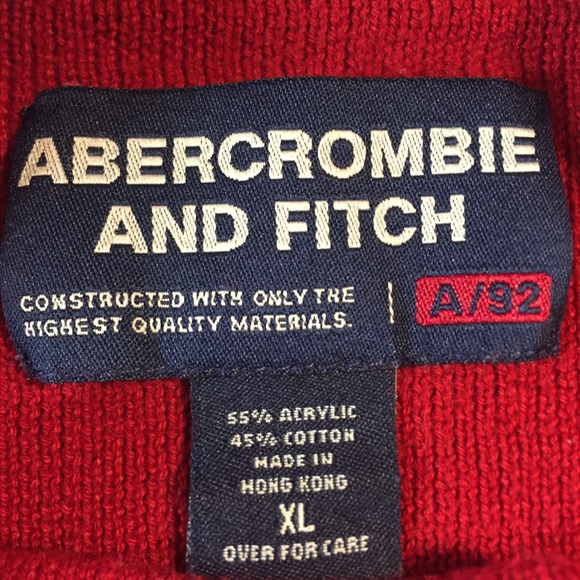 Abercrombie and Fitch red sweater XL men’s - Picture 8 of 9